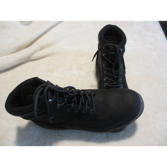 Wolverine Mens Waterproof Black Leather Work Boots Size 9 main image 3